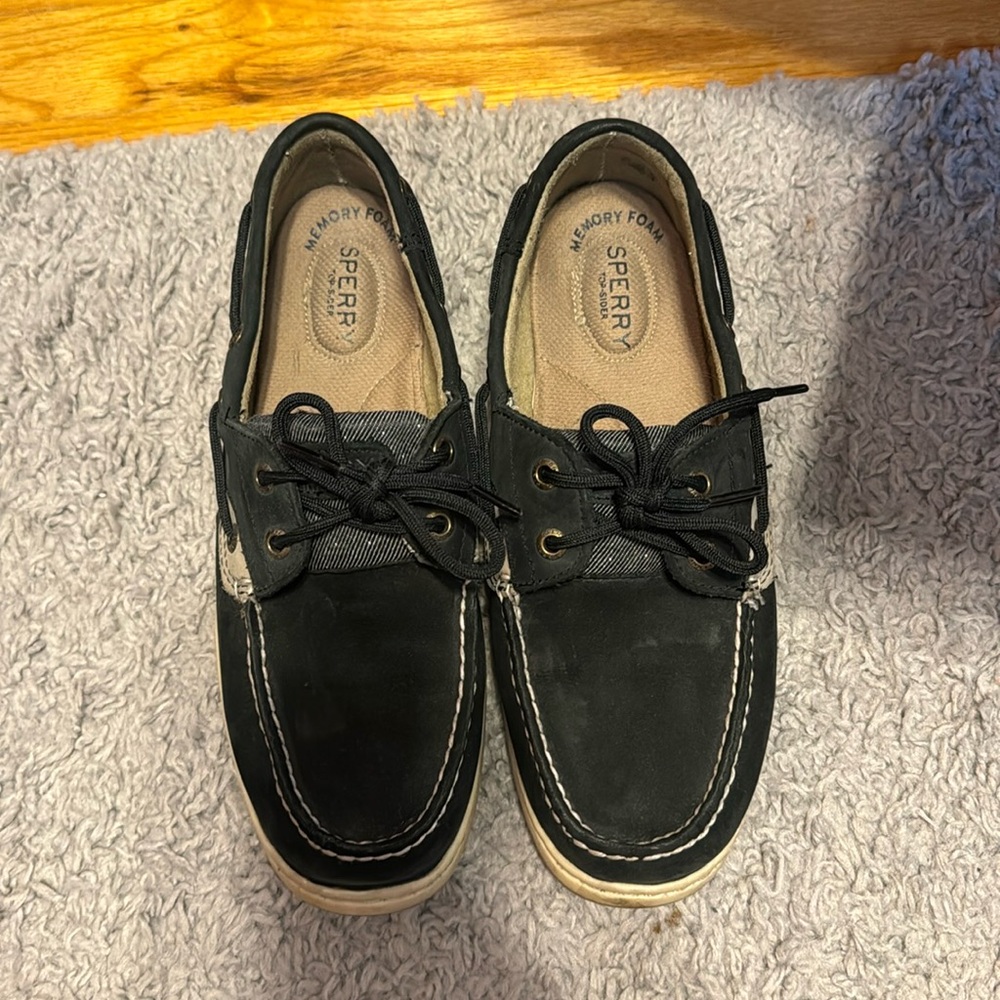 Black Memory Foam Sperry Top-Sider